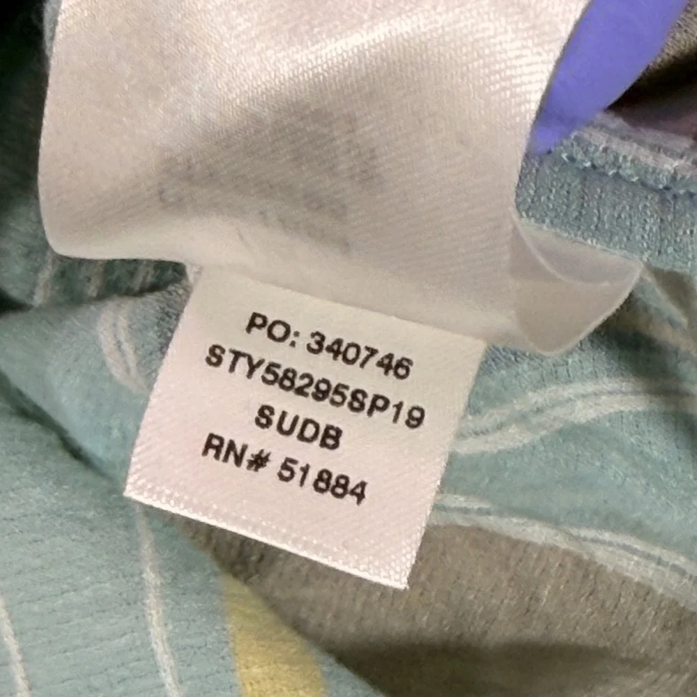 Patagonia Tunic Dress Womens‎ M Blue Striped Organic Cotton Hemp 58295 SP19
